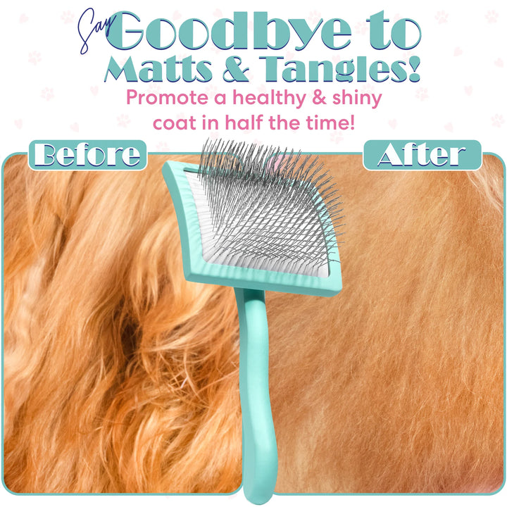 Floof Style Duo - Floof Juice and Brodie Brush - Dog Grooming Brush and Conditioner + Detangler for All Coat Types